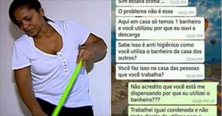 Patroa demite empregada por ela utilizar o banheiro e por comer no local, até os pratos ela jogou fora!