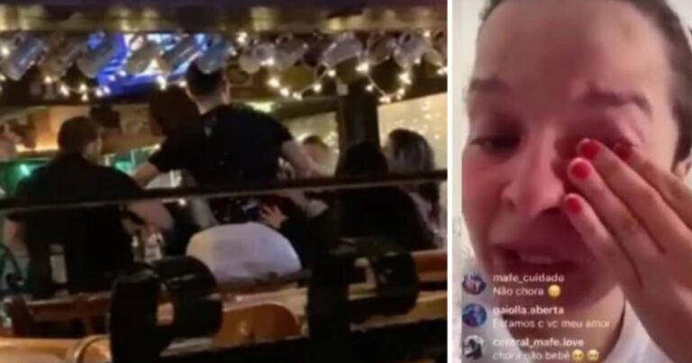 Vídeo mostra cantora Maraisa sendo retirada às pressas de bar em meio à pancadaria com policial armado