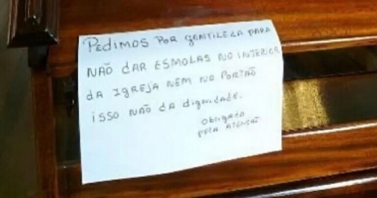 Igreja proíbe esmolas e gera polêmica em Santa Catarina: ‘não há dignidade’