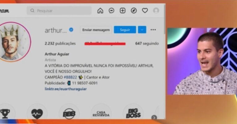 BBB22: Reação de Arthur ao ver quantos seguidores tem quebra internet e viraliza; Vídeo