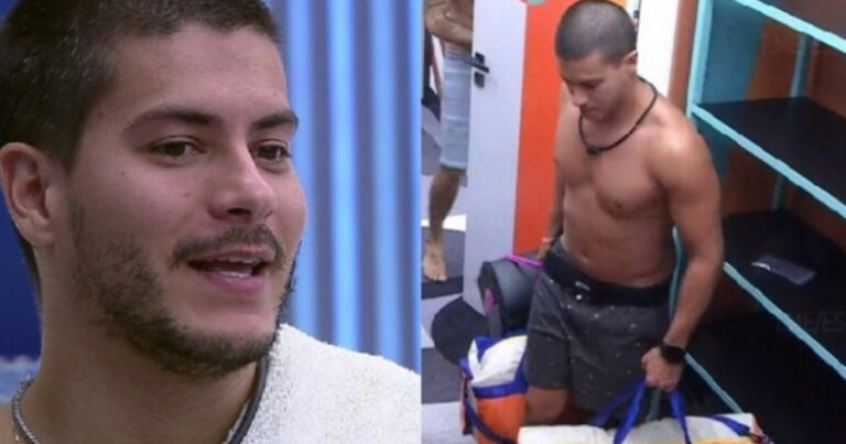 Arthur Aguiar arruma as malas e diz que não será eliminado do BBB22: ‘Time que está ganhando não se mexe’