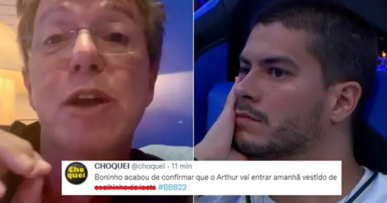 BBB22: Boninho revela qual fantasia Arthur vai voltar para a casa e web enlouquece