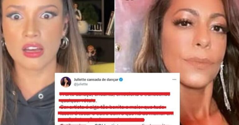 Juliette manda ‘recado AVASSALADOR’ para Samantha Schmütz após atriz dizer que ela não é artista e web surta