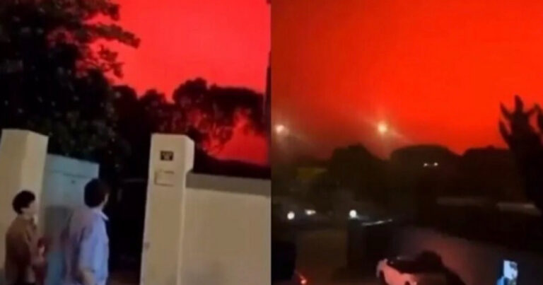 Fim do Mundo? Céu fica completamente vermelho e assusta moradores; vídeos mostram momento de tensão
