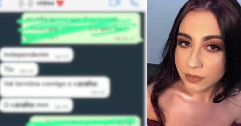 Família de jovem morta ao sair da escola expõe print de conversa com ex que não aceitava o fim do namoro