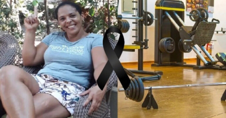 Mulher perde a vida enquanto fazia treino em academia; barra de ferro caiu sobre ela