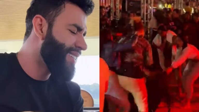 Vídeo: Show de Gusttavo Lima termina em pancadaria e viraliza na web: “Apanhou bastante”
