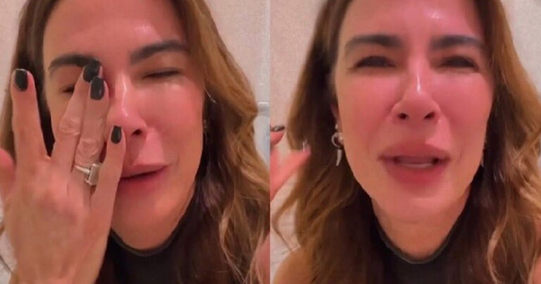 Luciana Gimenez surge chorando copiosamente e culpa Leo Dias por divulgar informação íntima: ‘é o fim’