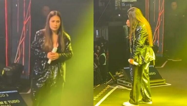 Simone sobe sozinha no palco e se emociona ao falar de Simaria: ‘Talvez eu tenha exagerado’