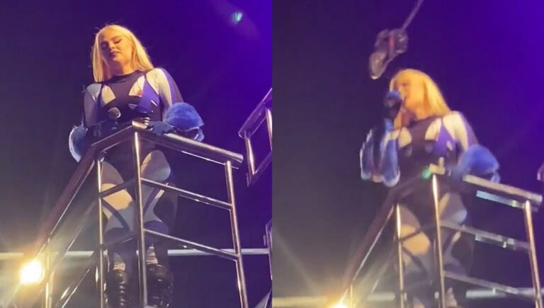Luísa Sonza é atingida por tênis em show e reação viraliza na web; Assista ao vídeo