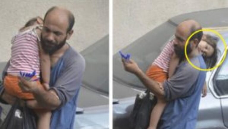Lembra do pai que vendia canetas na rua com a filha no colo? Veja o que aconteceu com ele