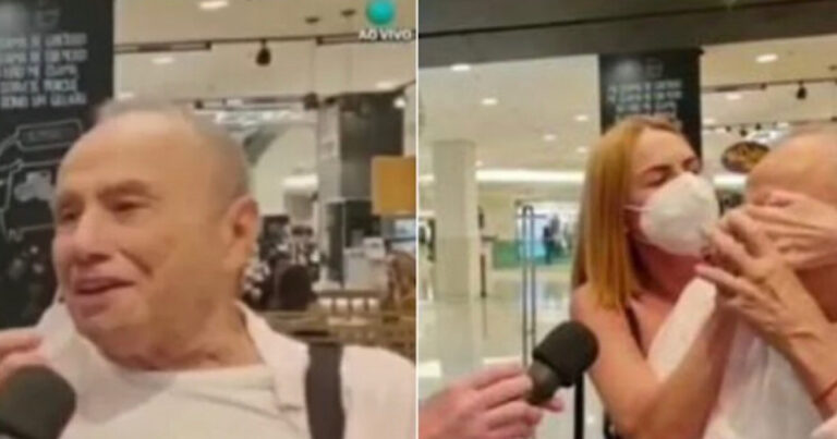 Stênio Garcia é retirado à força de entrevista pela esposa, pede socorro e vídeo viraliza