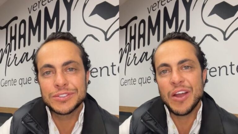 Thammy Miranda se irrita com pergunta sobre paternidade: “Pai do meu filho sou eu”