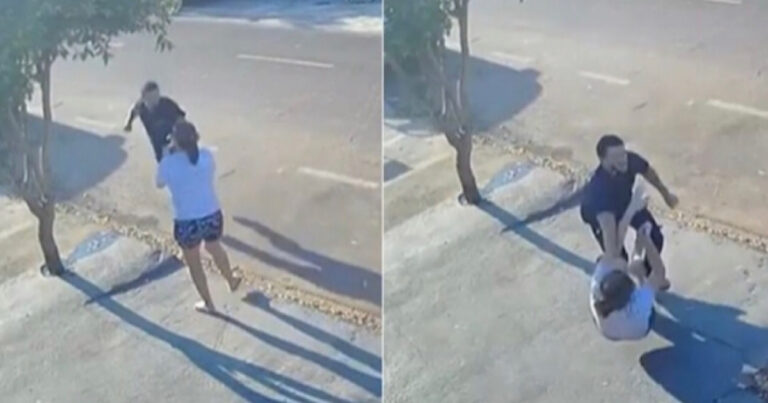 Vídeo flagra empresário agredindo vizinha no meio da rua – Imagens viralizam e geram revolta