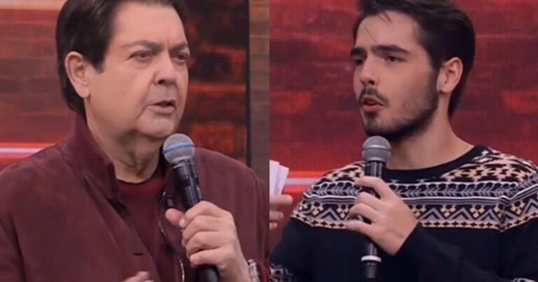 Faustão debocha de declaração do filho e leva verdadeiro fora: ‘A opinião é minha! Eu falo o que eu quero!’