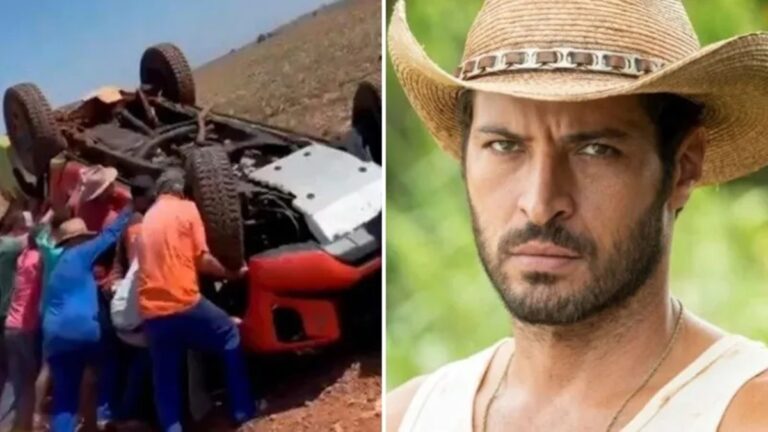 Leandro Lima, o Levi de ‘Pantanal’, capota carro em rally e preocupa fãs