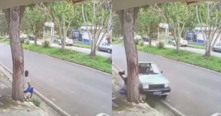 Video: idosa ‘nasce de novo’ ao escapar de atropelamento por pouco