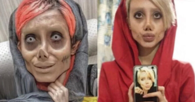 Pela primeira vez, ‘Angelina Jolie Zumbi’ mostra o verdadeiro rosto após sair da prisão