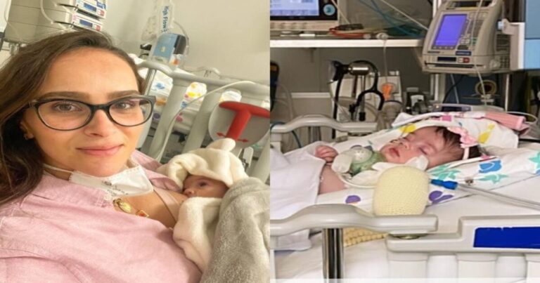 Mulher de Juliano Cazarré retorna a hospital para ficar com a filha após feriado em casa