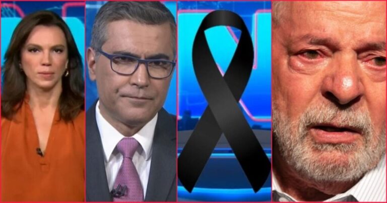 Em luto e sem Bonner e Renata, Jornal Nacional dá triste notícia envolvendo Lula; ‘É com dor no coração…’