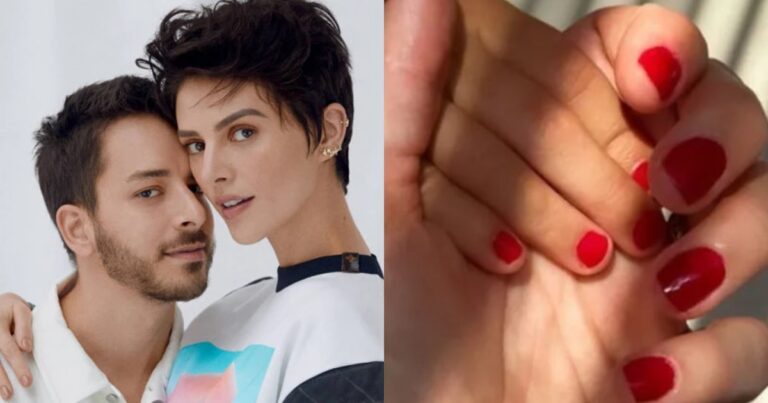 Esposa de Júnior Lima pinta as unhas do filho, é atacada e confirma: “Nem estou sabendo por onde começar”