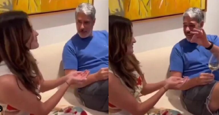 William Bonner aparece sorrindo durante momento em família e confunde o público: ”É a Fátima?”