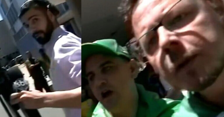 Vídeo: jornalistas do SBT são hostilizados por bolsonaristas e deixam manifestações