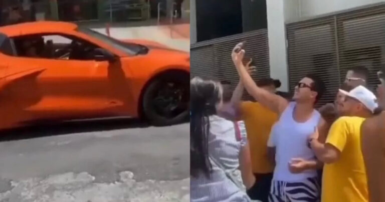 Carlinhos e Lucas são vistos passeando de carro juntos e atendem fãs