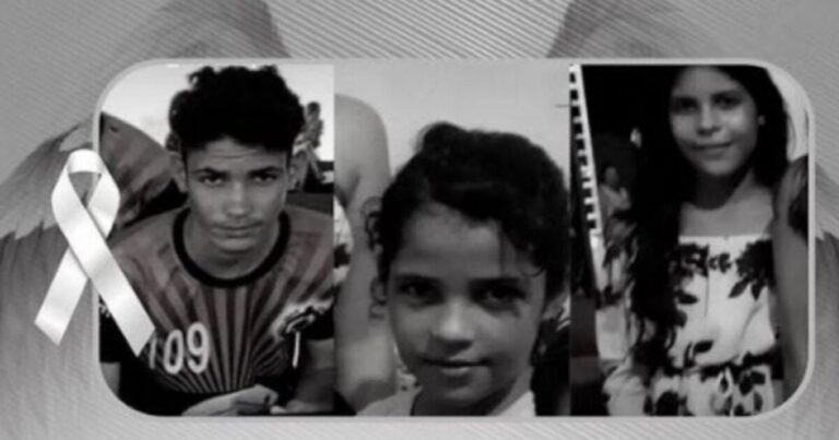 Três irmãos perderam a vida de maneira trágica diante da mãe desesperada