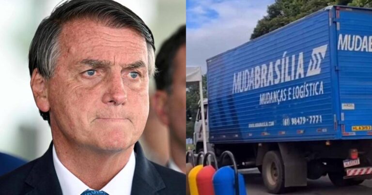 Dias antes do fim do mandato de Bolsonaro, caminhão de mudança é visto mas o que chama atenção é outra coisa