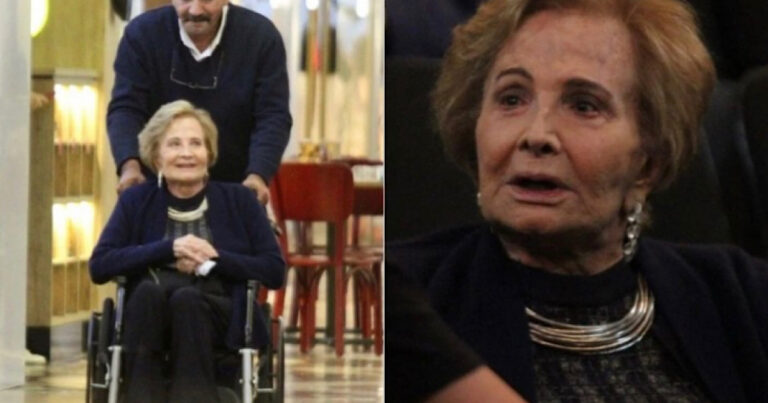 Glória Menezes é flagrada em cadeira de rodas: ela está com 88 anos e chamou a atenção dos fãs