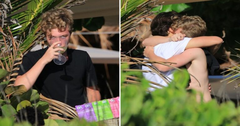 Está um homem feito! Aos 15 anos, Benício Huck é flagrado em praia com amigos