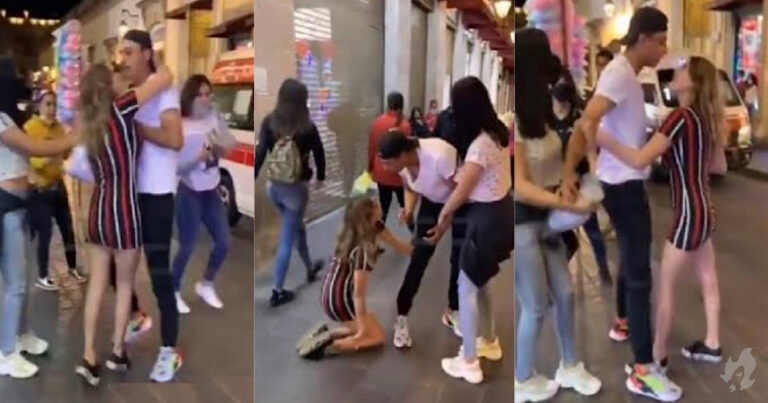 Vídeo viraliza após garota se humilhar tentando voltar para seu ex-namorado na frente de atual