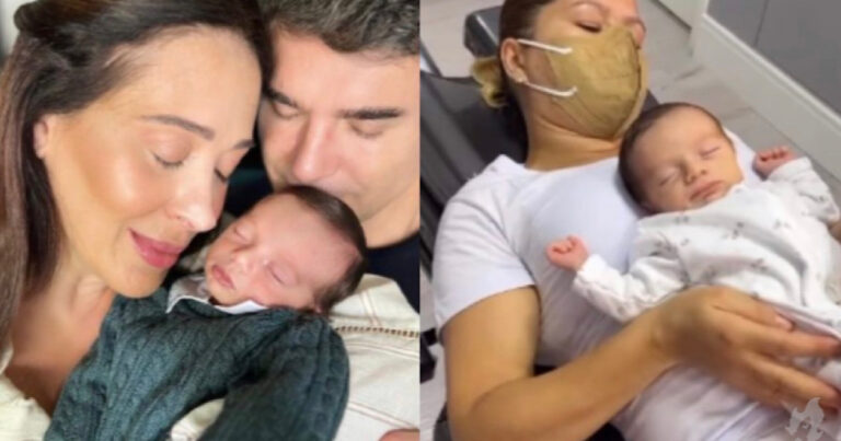 Vídeo mostra recém-nascido de Claudia Raia recebendo sessão de quiropraxia