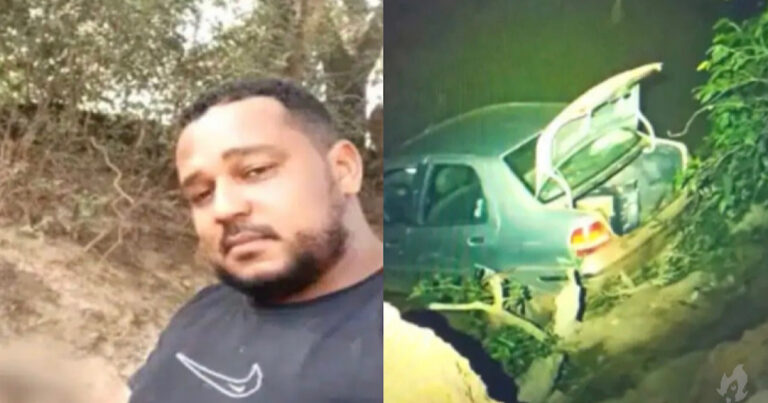 Pai joga carro com família de ribanceira: ele e filho estão desaparecidos