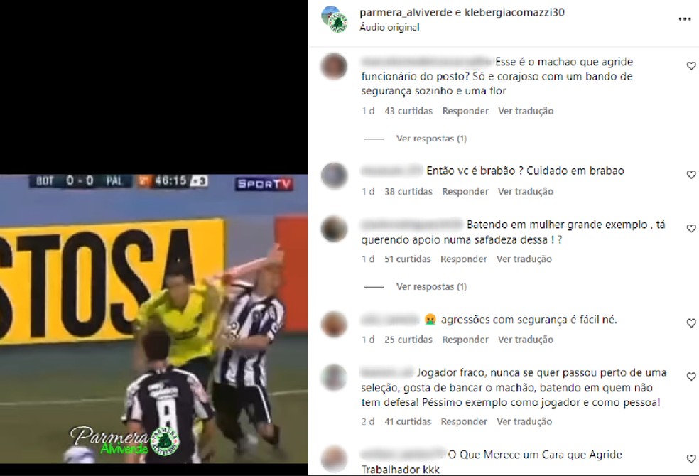 Kleber Gladiador compartilha vídeo de lances da carreira no Instagram — Foto: Reprodução/Instagram