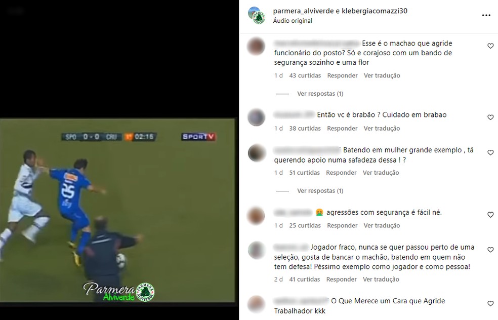 Kleber Gladiador compartilha vídeo de lances da carreira no Instagram — Foto: Reprodução/Instagram