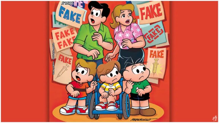 Turma da Mônica ilustra efeitos de fake news sobre vacinação em nova campanha