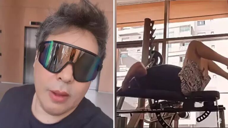 Cantor da banda Calcinha Preta sofre acidente com barra de ferro em academia; vídeo