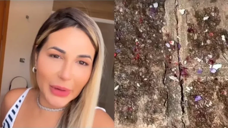 Deolane Bezerra expõe macumba deixada em frente à sua casa; vídeo