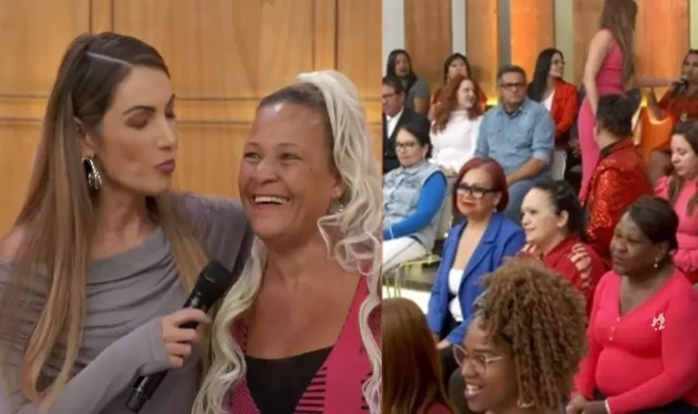 Patrícia Poeta fica espantada com atitude de mulher da plateia na Globo