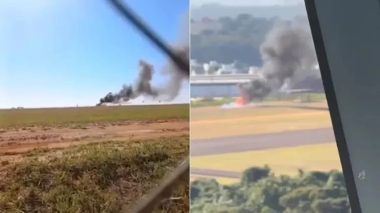 Vídeo: Piloto morre em queda de avião de pequeno porte em aeroclube de Bauru