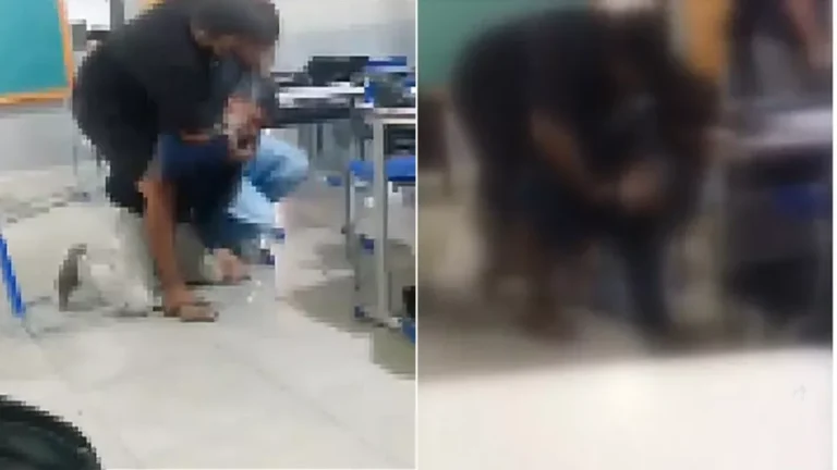 Vídeo: Aluno enforca professor dentro de sala de aula em escola pública, em São Tomé