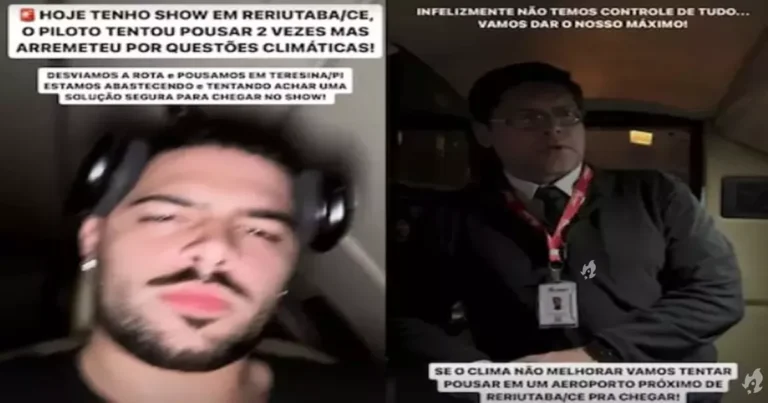 Pedro Sampaio relata grande susto em avião a caminho de show no Ceará: ‘Piloto arremeteu’