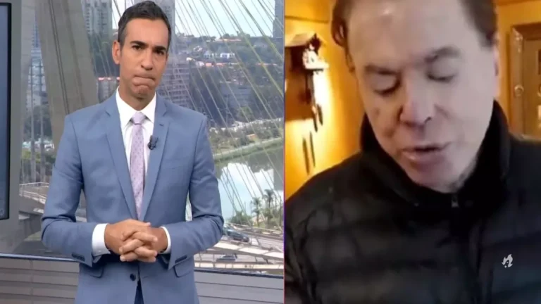 Comportamento de Cesar Tralli chama atenção em despedida de Silvio Santos na Globo