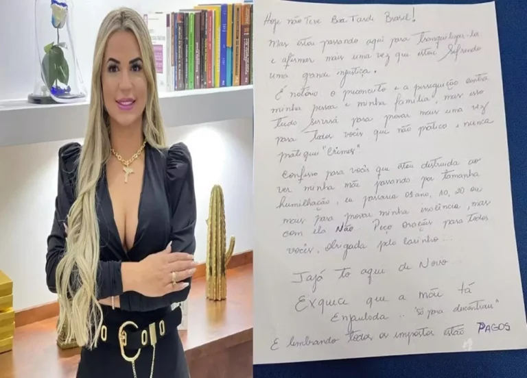 Presa, Deolane Bezerra escreve carta e entrega detalhes surpreendente em relação a sua prisão