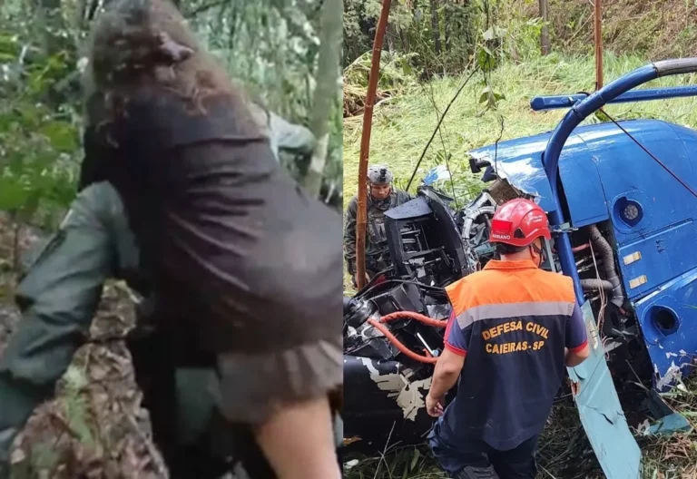 Menina que sobreviveu à queda de helicóptero deve receber alta; piloto segue em observação