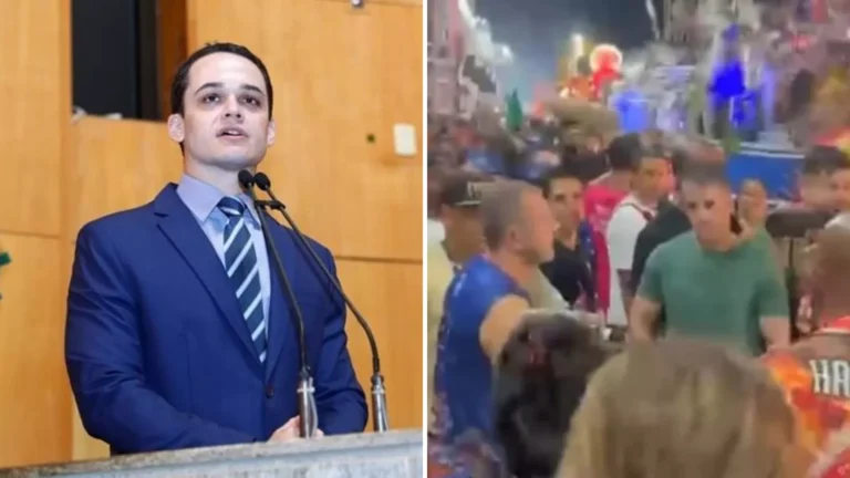 Vídeo: Prefeito de Vitória apanha, perde celular e cai em Carnaval