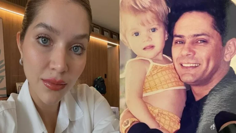 Grávida, filha do sertanejo Leandro entrega sonho com o pai: “ria para mim”