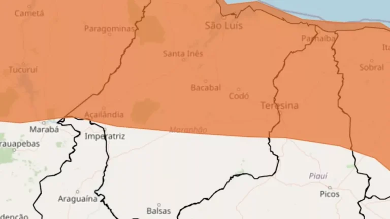 Meteorologia emite alerta laranja de chuvas intensas para mais de 150 municípios do Maranhão